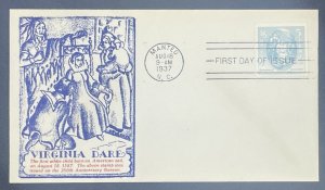 Scott 796 FDC Virginia Dare  Cachet