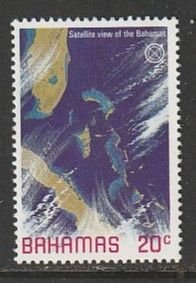 1981 Bahamas - Sc 487 - MNH VF - 1 single - Satellite view