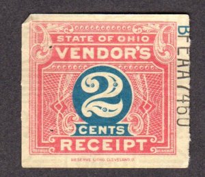 OHIO STATE REVENUE. Vendor's Receipt. SRS # RE13. used. Lot 220310 -12