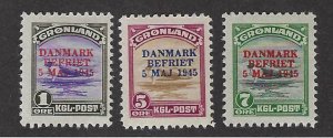 Greenland SC#10-12 Mint F-VF SCV$63.00....Beautiful!