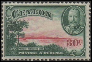 Ceylon 272 - Mint-H - 30c Ancient Irrigation Tank / Lake (1936) (cv $4.35)