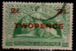 New Zealand Scott 175 Used surcharged Stamp