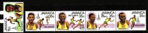 Jamaica-Sc#489-90- id9-unused NH set-Sports-Olympics-Gold Medalist-1980-