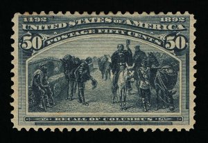 VERY AFFORDABLE GENUINE SCOTT #240 F-VF MINT OG H 1893 50¢ COLUMBIAN EXPO #11629