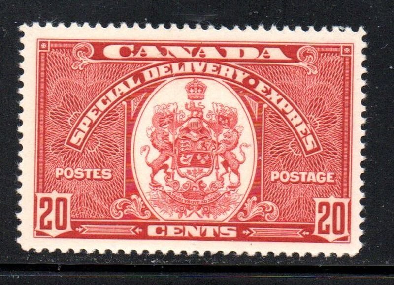 Canada Sc E8 1938 20 c dark carmine Special Delivery  stamp mint