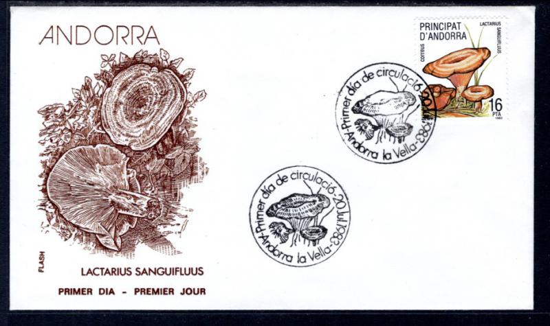 Andorra Spanish 155 Musroom U/A FDC