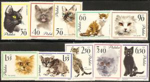 Poland 1216-25 MNH 1964 Cats 