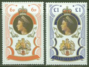 Gibraltar Scott 338-9 MNH** 25th anniv of QE2's Reign set