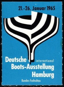 1965 Germany Poster Stamp German International Boat Show Federal Trade Show MNH