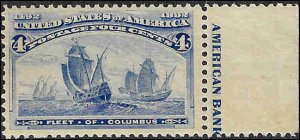 233 Mint,OG,NH... SCV $150.00... Imprint single... Nice looking stamp