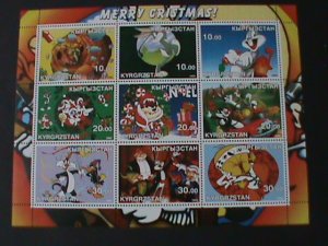 KYRGYZSTAN-2002-FAMOUS CARTOON MOVIE-MERRY CHRISTMAS-MNH-SHEET VF HARD TO FIND