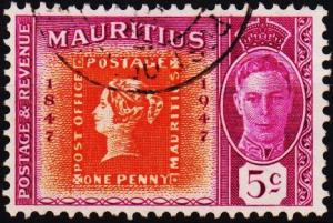 Mauritius. 1948 5c S.G.266 Fine Used