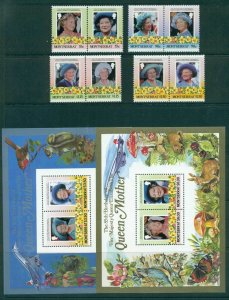 Montserrat 1985 Queen Mother 85th Birthday + 2x MS MUH Lot30256