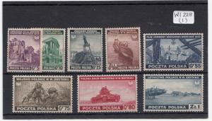 Poland; Government In Exile Sc 3k1-8 MNH 1st Set, 1941, 8 Values