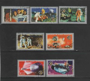 EQUATORIAL GUINEA  1972  SPACE APOLLO SET OF 7 MINT  VF LH  O.G CTO (EQ58   )