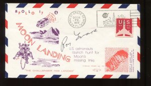 NASA ASTRONAUT RON EVANS SIGNED DEC 11 1972 APOLLO 17 COVER (LV 1416)