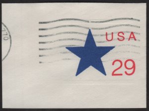 SC#U619 29¢ Star Cut Square: Full Corner (1991) Used