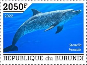 BURUNDI - 2022 - Dolphins - Perf Single Stamp - Mint Never Hinged