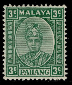 MALAYSIA - Pahang GV SG31a, 3c green, M MINT. Cat £35.