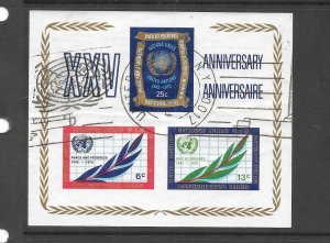 United Nations New York Used Lot of 31 different stamps & 3 Souvenir Sheets