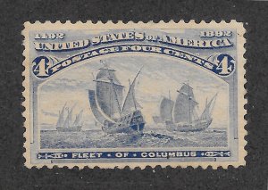 233 Unused, 4c. Columbian, No Gum, scv: $50, Free Insured Shipping