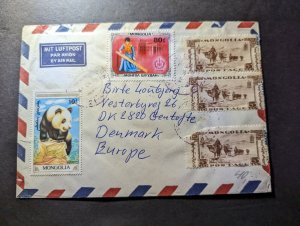 1981 Mongolia Airmail Cover Ulaanbataar to Gentofte Denmark