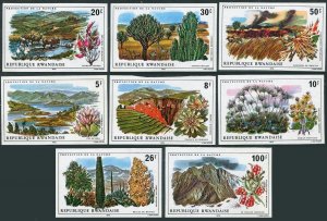 Rwanda 685-692 imperf,MNH. Mi 744B-751B. Landscapes 1975.Berries,Plants,Animals,