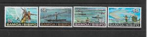 FISH - SAMOA #433-6  FISHING  MNH