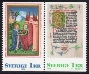 Sweden #1191-1192 1976 Christmas Pair MNH