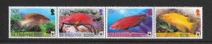 ST HELENA #1035-8 HOGFISH WWF (SET 2)  MNH