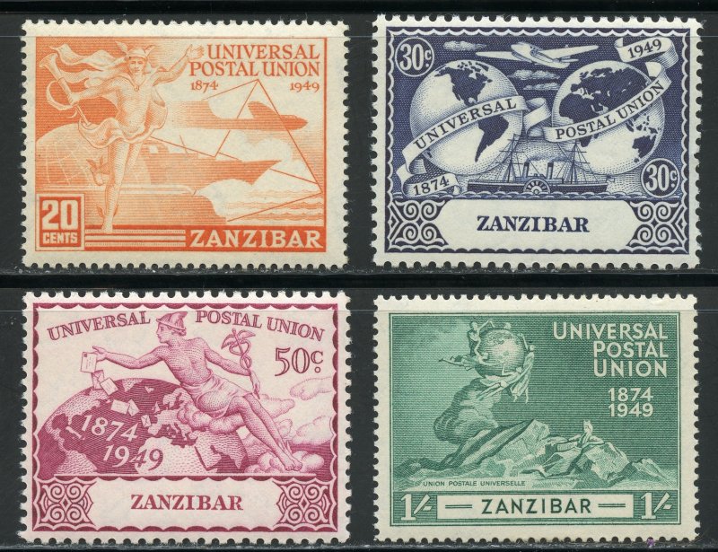 Zanzibar Scott 226-229 MNHOG - 1949 UPU Set - SCV $5.45