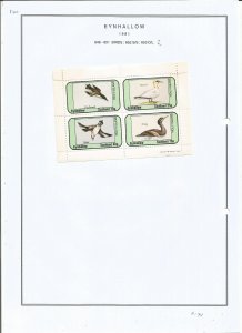 EYNHALLOW -1981 - Birds - Perf 4v Sheet - Mint Light Hinged - Private Issue