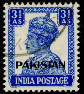 PAKISTAN SG8, 3½a brt blue, VFU.