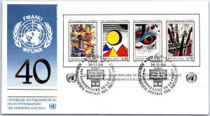 UN UNITED NATIONS FIRST DAY OF ISSUE COVER WFUNA SPECIAL CACHET #11