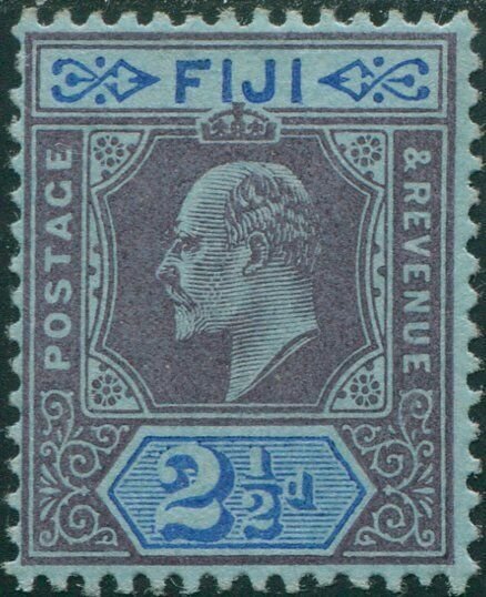 Fiji 1903 SG107 2½d dull purple and blue/blue KEVII P14 MLH