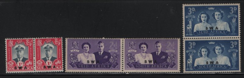 SOUTH AFRICA, 256-258, PAIRS, ROYAL VISIT ISSUE