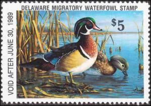 Delaware State Duck Stamp Mint Never Hinged SCV $9.00