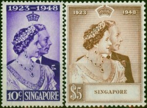 Singapore 1948 RSW Set of 2 SG31-32 Fine & Fresh VLMM