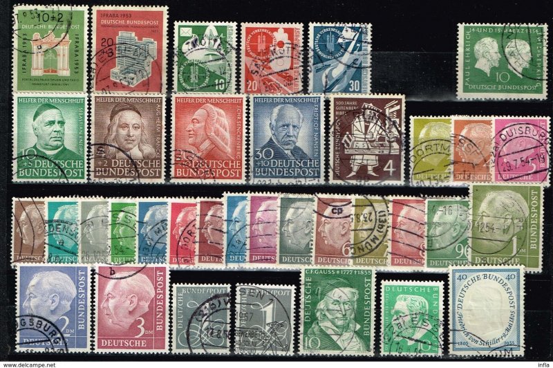Germany 1949-56, Scott# Almost completely.used