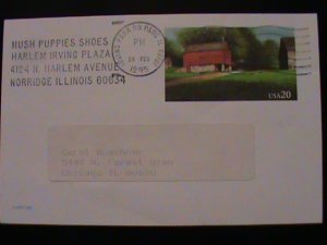 ​UNITED STATES-1995  FANCY POSTAL CANCEL USE-POST CARD-WE SHIP TO WORLD WIDE.