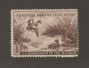 EDSROOM-9530 US RW9 No Gum 1942 Federal Duck Stamp CV$45