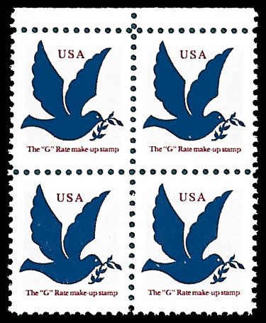PCBstamps   US #2878 Block 12c(4x(3c))Dove, SVS, darker blue, MNH, (15)