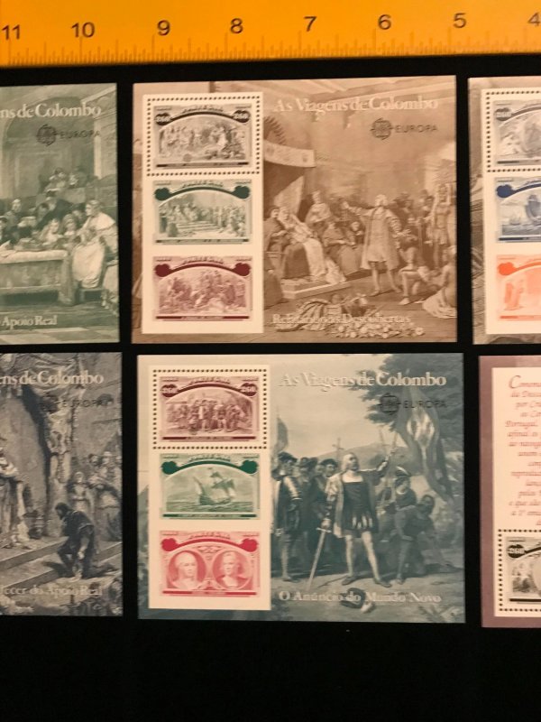 Portugal 1918-23 Columbus Souvenir Sheets, set of 6