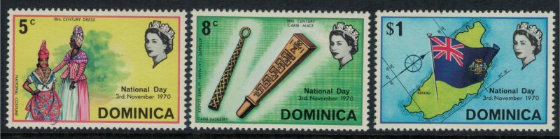 Dominica #301-3a* NH  National Day Set & Souvenir Sheet  CV $2.15