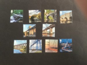 GB 2015. Bridges . Complete set of 10 used stamps.