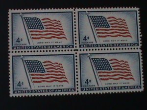 ​UNITED STATES-1957-SC#1094-OLD GLORY FLAG-48 STARS- BLOCK-MNH-VERY FINE