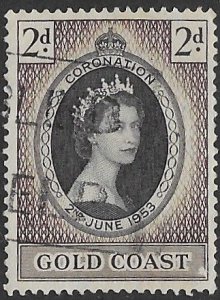 Gold Coast # 160 QEII Coronation - 1953    (1) VF used