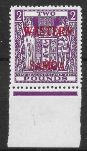 SAMOA SG235 1955 2 BRIGHT PURPLE ARMS MTD MINT (r)