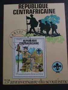 ​CENTRAL AFRICA 1982  75TH ANNIVERSARY OF SCOTISM CTO S/S VERY FINE