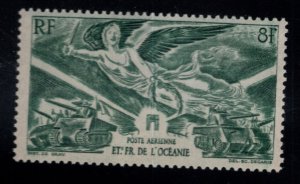 FRENCH POLYNESIA Scott C10 MH* 1946 Airmail stamp